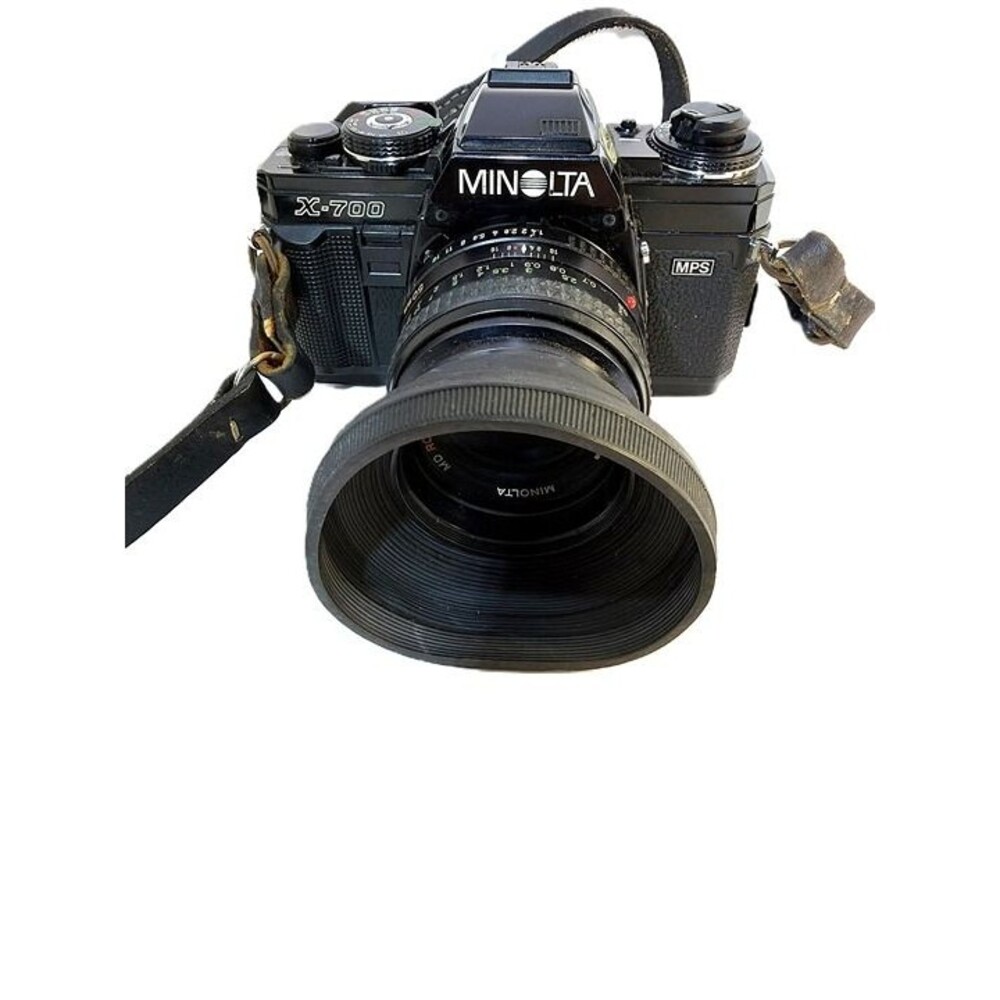Tested Minolta X-700 MPS 35mm SLR Film Camera w MD Rokkor 50mm Lens Vivitar 283